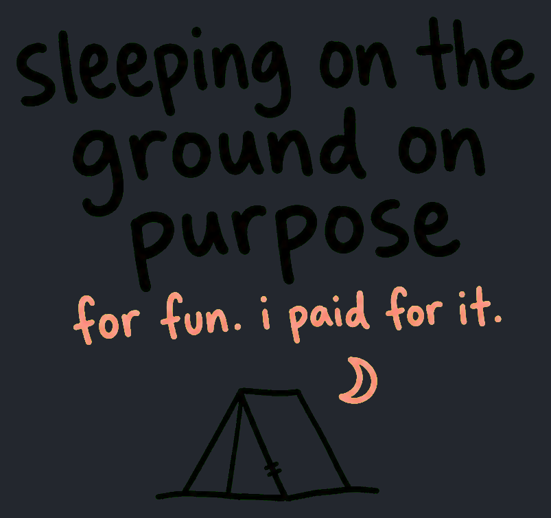 Close-up of the Sleeping on the Ground on Purpose artwork