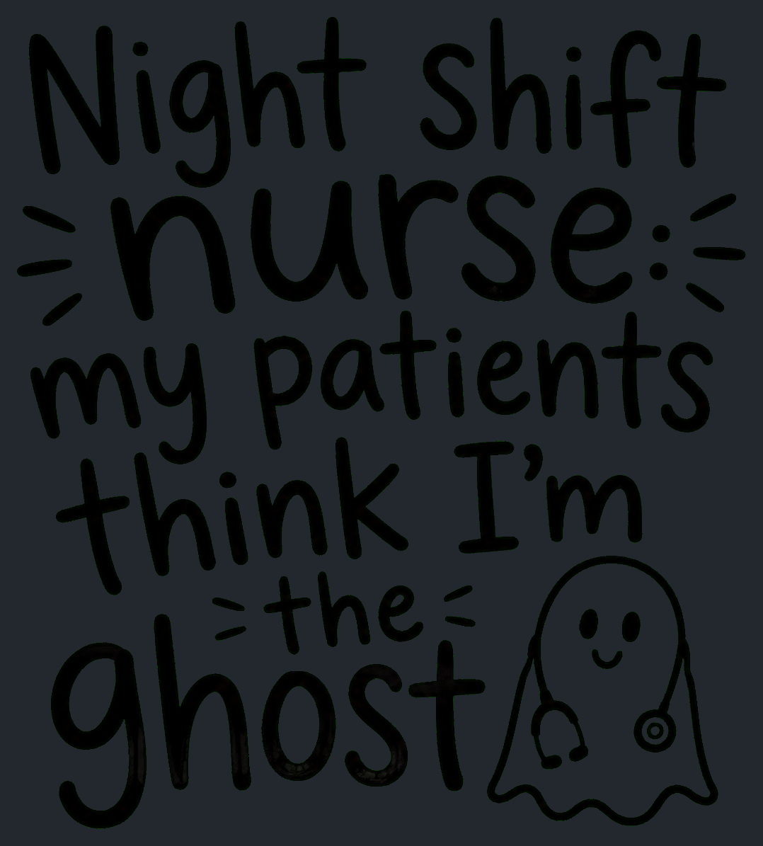 Close-up of the Night Shift Nurse Ghost artwork