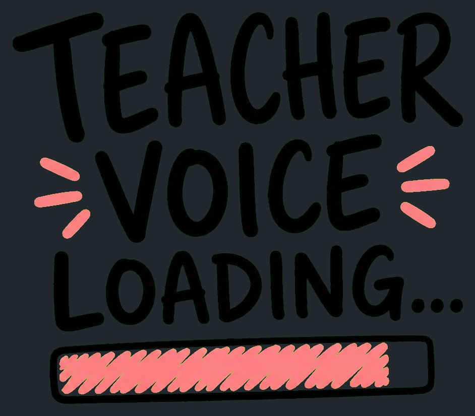 Close-up of the Teacher Voice Loading... artwork