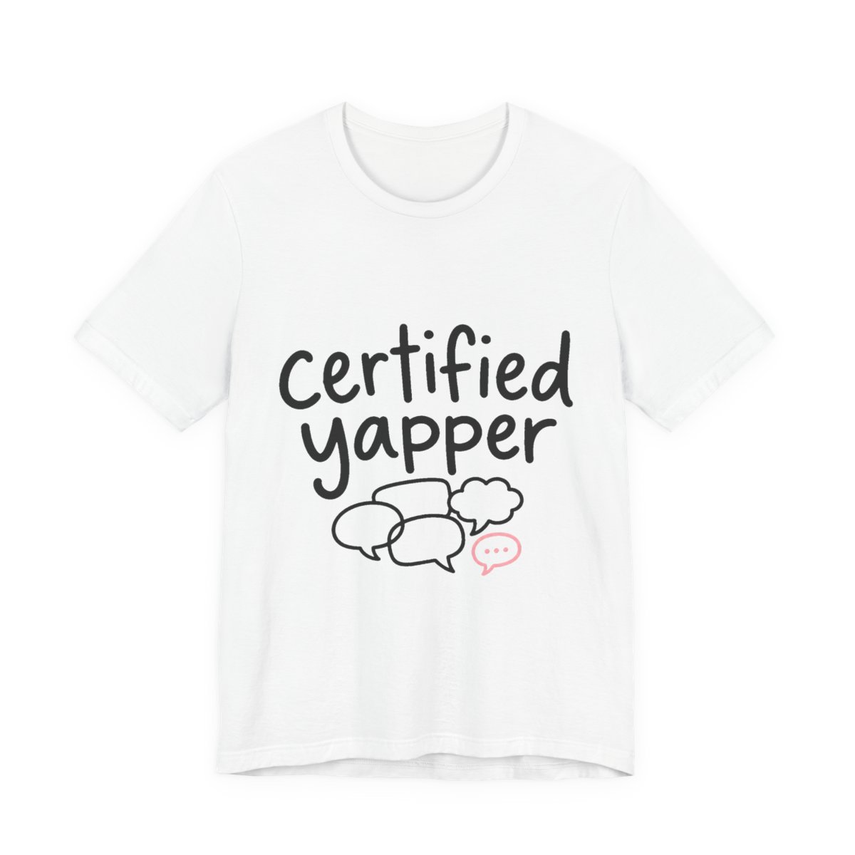 Certified Yapper printed on a white heavyweight tee